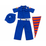 Blue Cub Scout uniform set for 18-inch dolls with hat, pants, and neckerchief