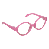 Round Pink Plastic Glasses