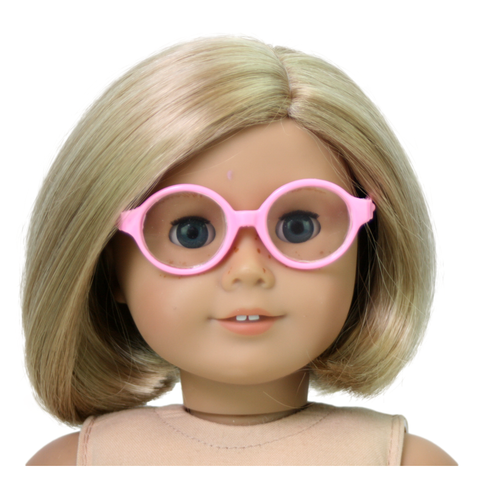 Round Pink Plastic Glasses