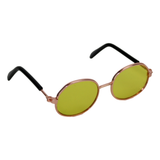 Round Wire Glasses w Yellow Lenses