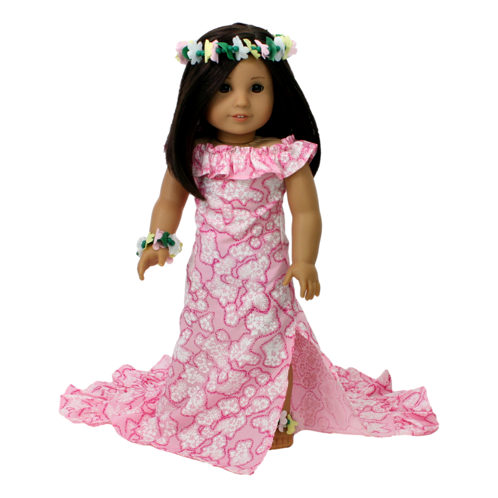 Pink Hawaiian Holoku Dress