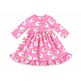18-inch doll pink nightgown with a cute lamb design.
