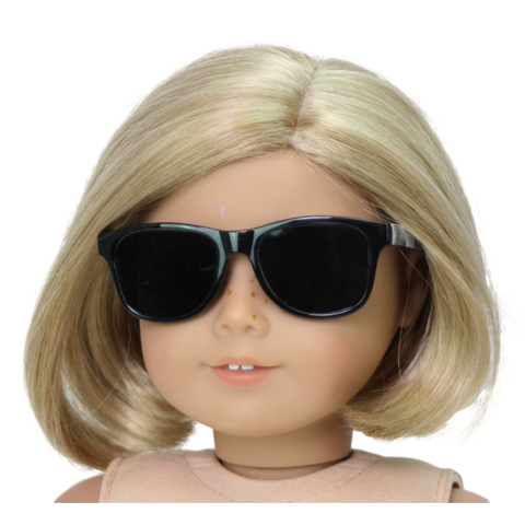 Black Wayfarer Style Doll Sunglasses