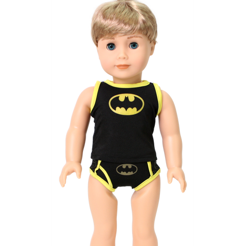 Two-Piece Batman-Style Underwear Set