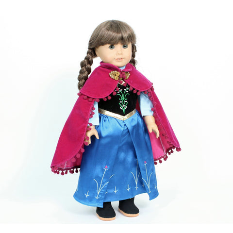 Anna Frozen Dress with Cape