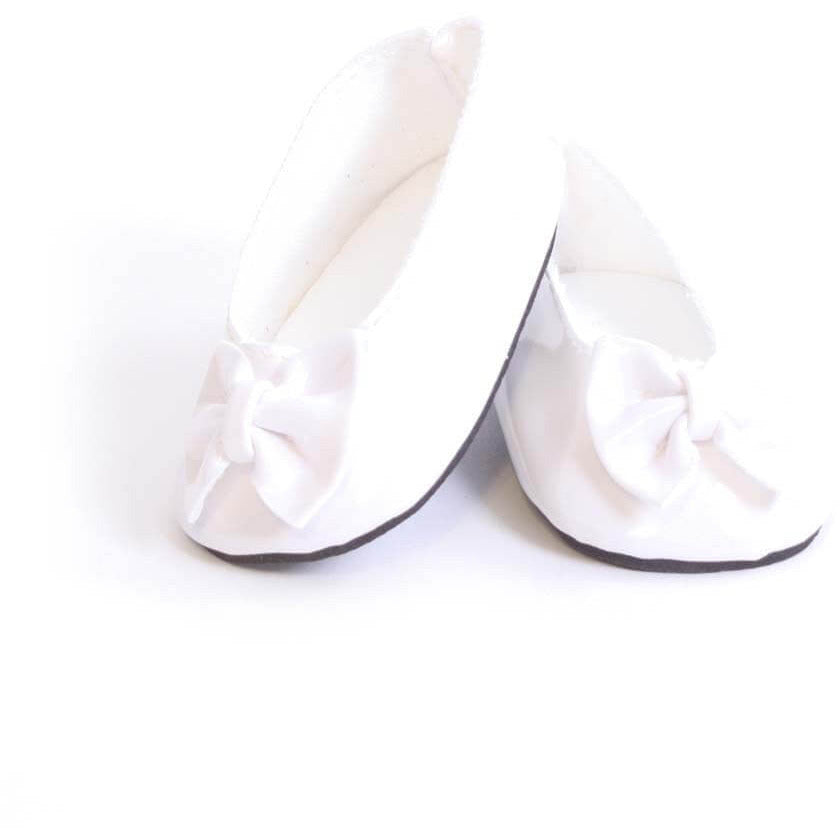 White Ballet Flats w/ Bow