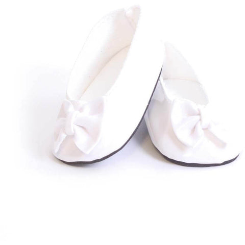 White Ballet Flats w/ Bow