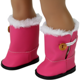 Hot Pink Fur Lined Boot w/ closure