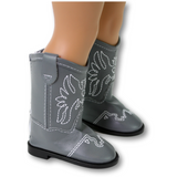 Grey Cowgirl Boots with Eagle