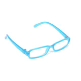 Teal Rectangle Plastic Frame Glasses