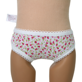 Pink Floral Panties with Lace