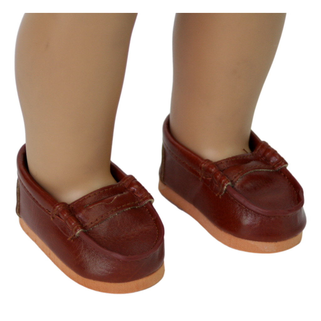 Brown Slip-on Penny Loafers Shoes