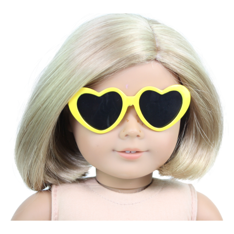 Yellow Heart Shaped Sunglasses